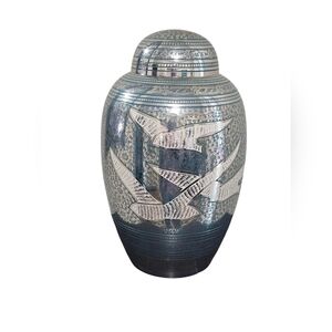 The going home brass cremation urn.